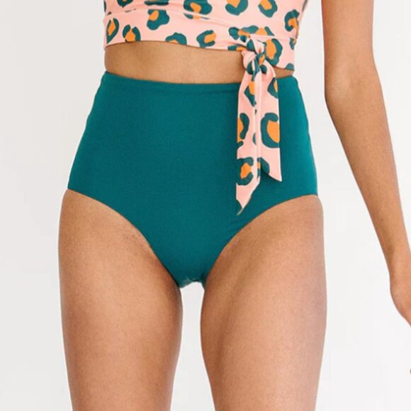 NWT Lime Ricki Peach Leopard / Jade Reversible Ultra High-Waist Bottom - Picture 1 of 6